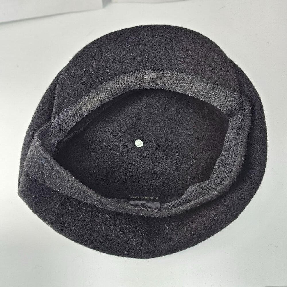 Vintage Kangol Black Wool Spitfire Torist Cap Hat Large - Picture 6 of 9